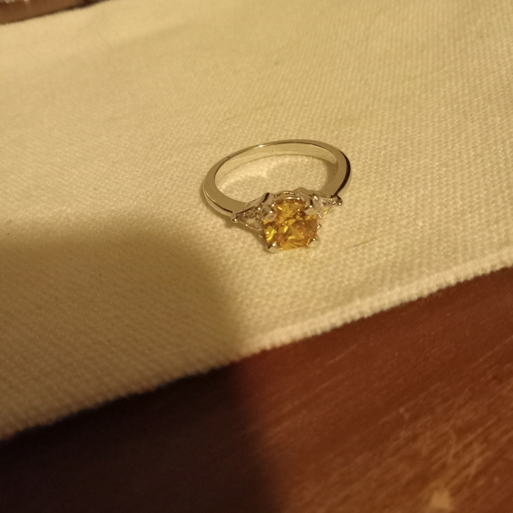 Elegant Yellow Gemstone Ring